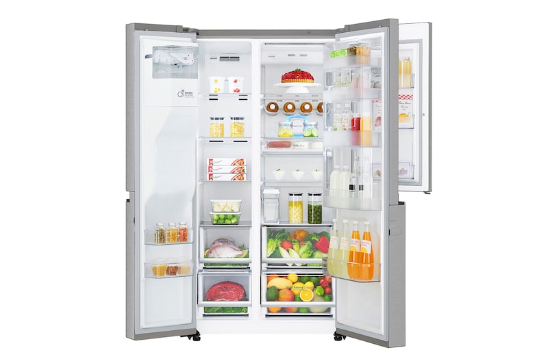 LG Door-in-Door™ GSJ961NSVV American style Fridge Freezer, 625L, Premium Steel -F, GSJ961NSVV