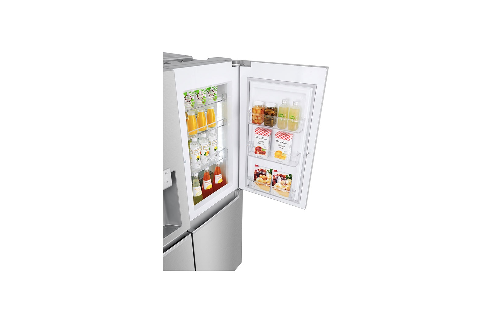 LG Door-in-Door™ GSJ961NSVV American style Fridge Freezer, 625L, Premium Steel -F, GSJ961NSVV