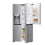 Front view of LG Door-in-Door™ GSJ961PZVV American style Fridge Freezer , 625L, Shinny Steel -F GSJ961PZVV