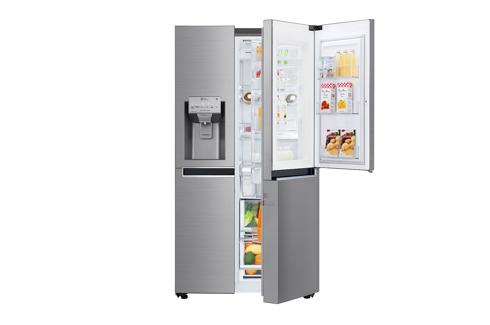 Front view of LG Door-in-Door™ GSJ961PZVV American style Fridge Freezer , 625L, Shinny Steel -F GSJ961PZVV
