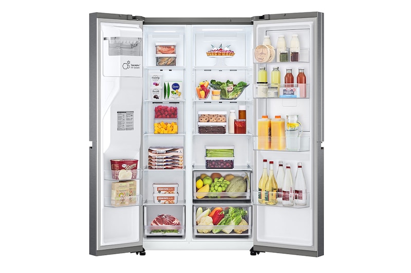 LG 635L American Style Fridge Freezer Total No Frost, Dark Graphite, GSJV50DSXF
