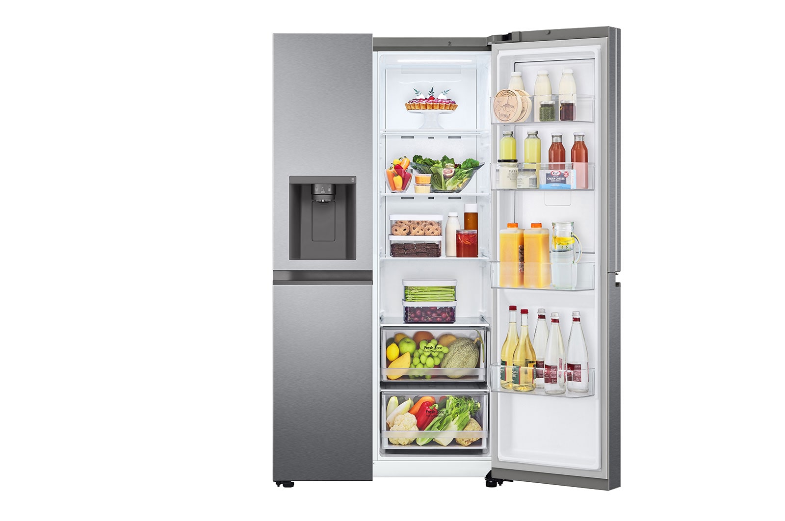 LG 635L American Style Fridge Freezer Dark Graphite Total No Frost, GSJV50DSXF