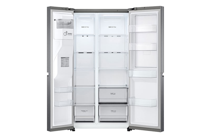 LG 635L American Style Fridge Freezer Total No Frost, Dark Graphite, GSJV50DSXF