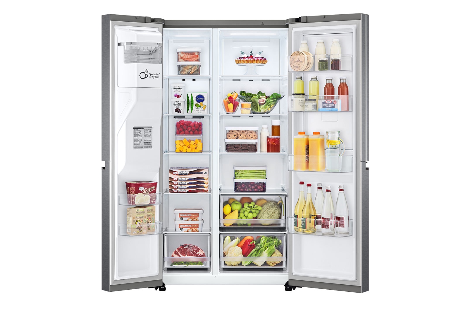 LG 635L American Style Fridge Freezer Dark Graphite Total No Frost, GSJV51DSXF