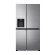 Front view of 635L American Style Fridge Freezer Shiny Steel Water & Ice Dispenser(GSJV70PZTF)