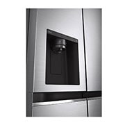 LG Water & Ice Dispenser | ThinQ (WiFi) | American Fridge Freezer | 635L | GSJV70PZTF | Shiny Steel, GSJV70PZTF