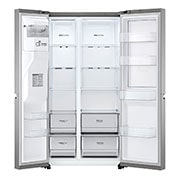 LG 635L American Style Fridge Freezer Shiny Steel Water & Ice Dispenser, GSJV70PZTF