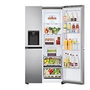 LG 635L American Style Fridge Freezer Shiny Steel Water & Ice Dispenser, GSJV70PZTF