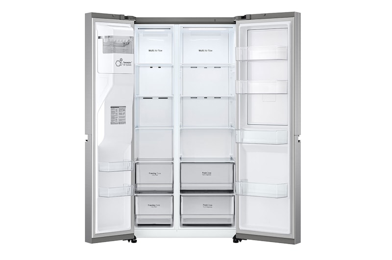 LG 635L American Style Fridge Freezer Shiny Steel Water & Ice Dispenser, GSJV70PZTF
