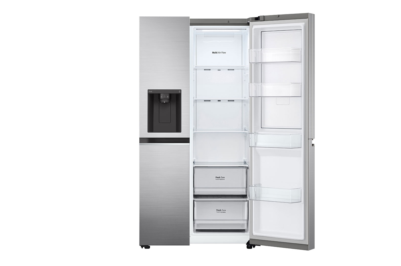 LG 635L American Style Fridge Freezer Shiny Steel Water & Ice Dispenser, GSJV70PZTF