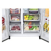 LG 635L American Style Fridge Freezer Stainless Steel Water & Ice Dispenser, GSJV91BSAE