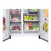 LG Water & Ice Dispenser | ThinQ (WiFi) | American Fridge Freezer | 635L | GSJV91PZAE | Shiny Steel, GSJV91PZAE