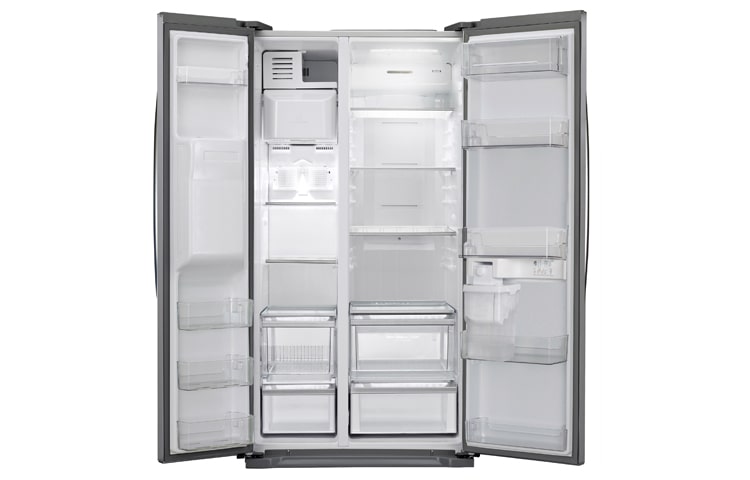 LG American Style Premium Steel Fridge Freezer with Non-Plumbed Water and Ice Dispenser, GSL325NSYV