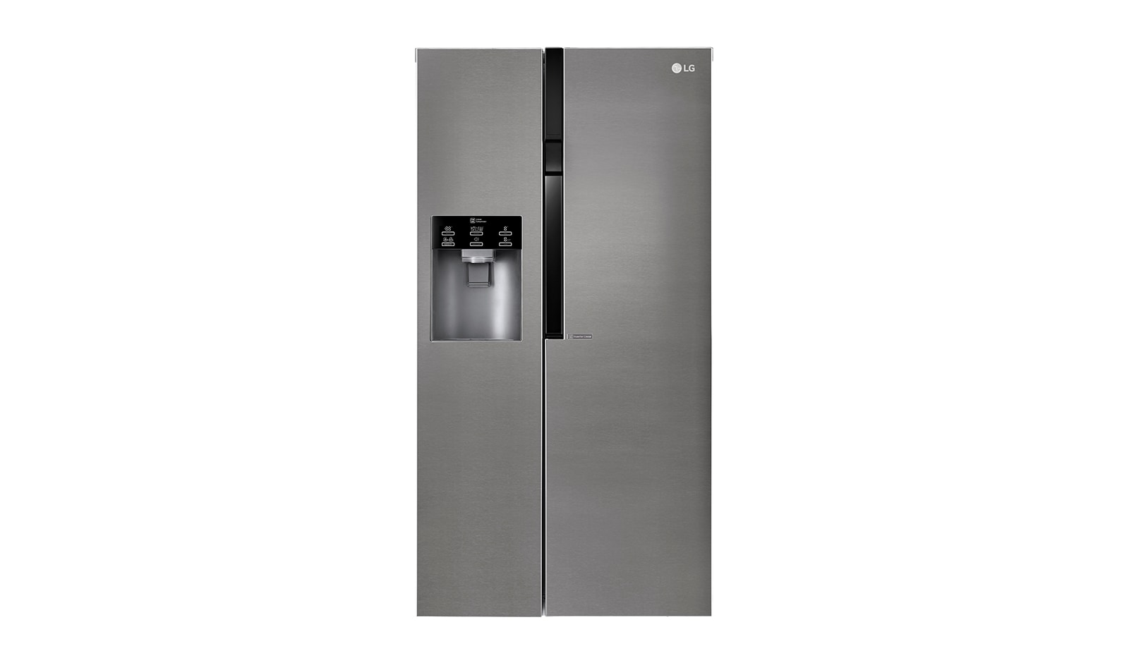 Front view of F Energy Rated Large Capacity Refrigerator with Plumbed Water &amp; Ice Dispenser GSL360ICEV
