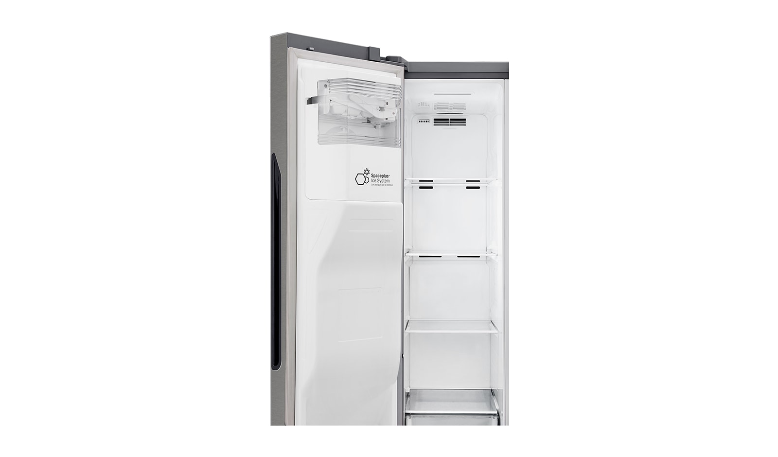 LG F Energy Rated Large Capacity Refrigerator with Plumbed Water & Ice Dispenser, GSL360ICEV