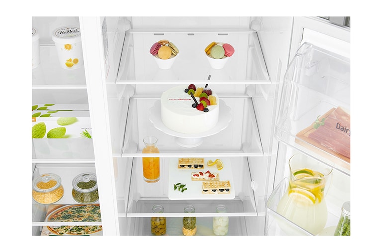 LG F Energy Rated Large Capacity Refrigerator with Plumbed Water & Ice Dispenser, GSL360ICEV