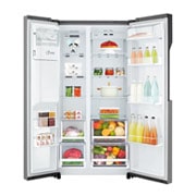 LG Inverter Linear Compressor™ GSL460ICEV American style Fridge Freezer, 606L, Dark Graphite - F, GSL460ICEV