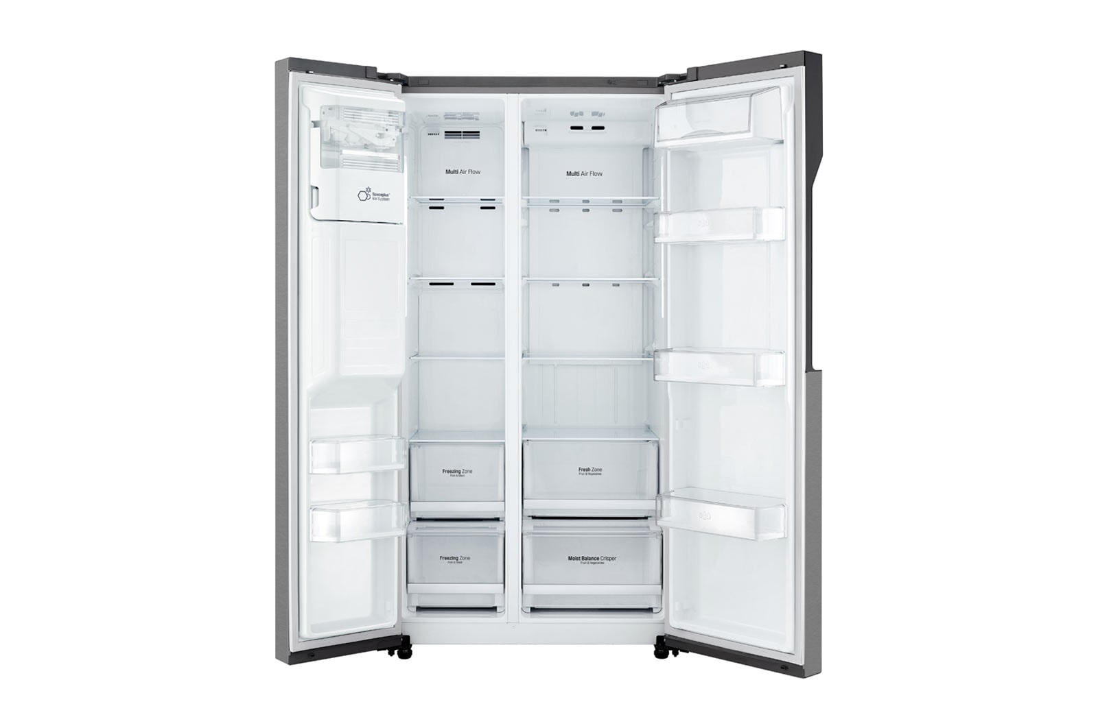 LG Inverter Linear Compressor™ GSL460ICEV American style Fridge Freezer, 606L, Dark Graphite - F, GSL460ICEV