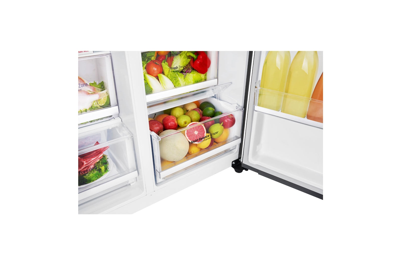 LG Inverter Linear Compressor™ GSL460ICEV American style Fridge Freezer, 606L, Dark Graphite - F, GSL460ICEV