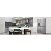 LG Smart Inverter Compressor GSL480PZXV American style Fridge Freezer, 625L,  Shiny Steel - F, GSL480PZXV