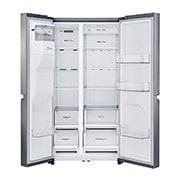 LG Smart Inverter Compressor GSL480PZXV American style Fridge Freezer, 625L,  Shiny Steel - F, GSL480PZXV