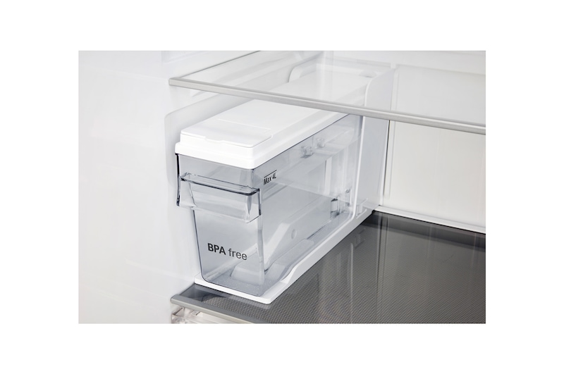 LG Inverter Linear Compressor™ GSL561PZUZ American style Fridge Freezer, 606L, Shiny Steel- F, GSL561PZUZ