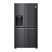 Front view of LG DoorCooling&#43;™ GSL760MCKV American style Fridge Freezer - Matte Black - F GSL760MCKV