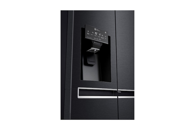 LG Inverter Linear Compressor™ GSL760MCXV American style Fridge Freezer, 601L, Matte Black - F, GSL760MCXV