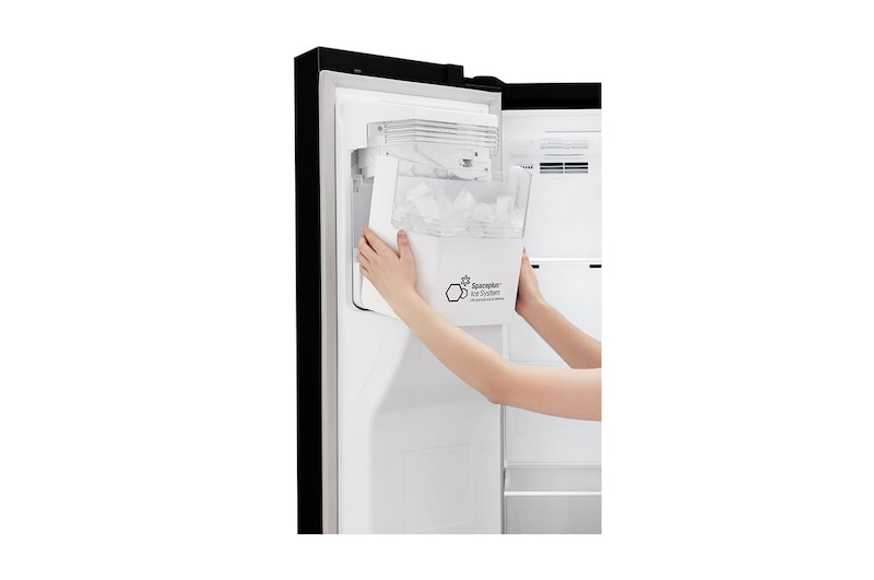 LG Inverter Linear Compressor™ GSL760MCXV American style Fridge Freezer, 601L, Matte Black - F, GSL760MCXV