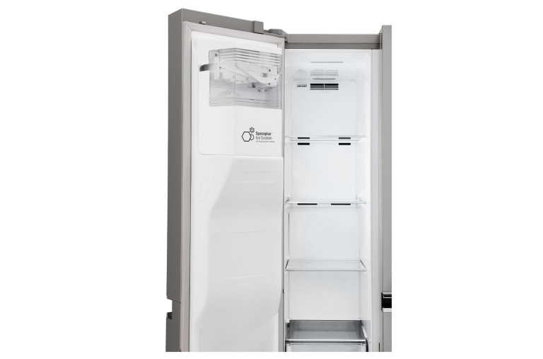 LG Inverter Linear Compressor™ GSL760PZXV American style Fridge Freezer, 601L, Shiny Steel- F, GSL760PZXV