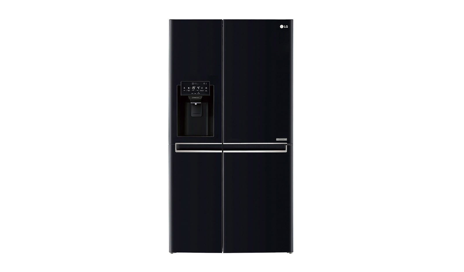 Front view of Smart Refrigerator with Plumbed Water and Ice Dispenser GSL760WBXV