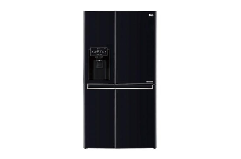 Front view of Smart Refrigerator with Plumbed Water and Ice Dispenser GSL760WBXV