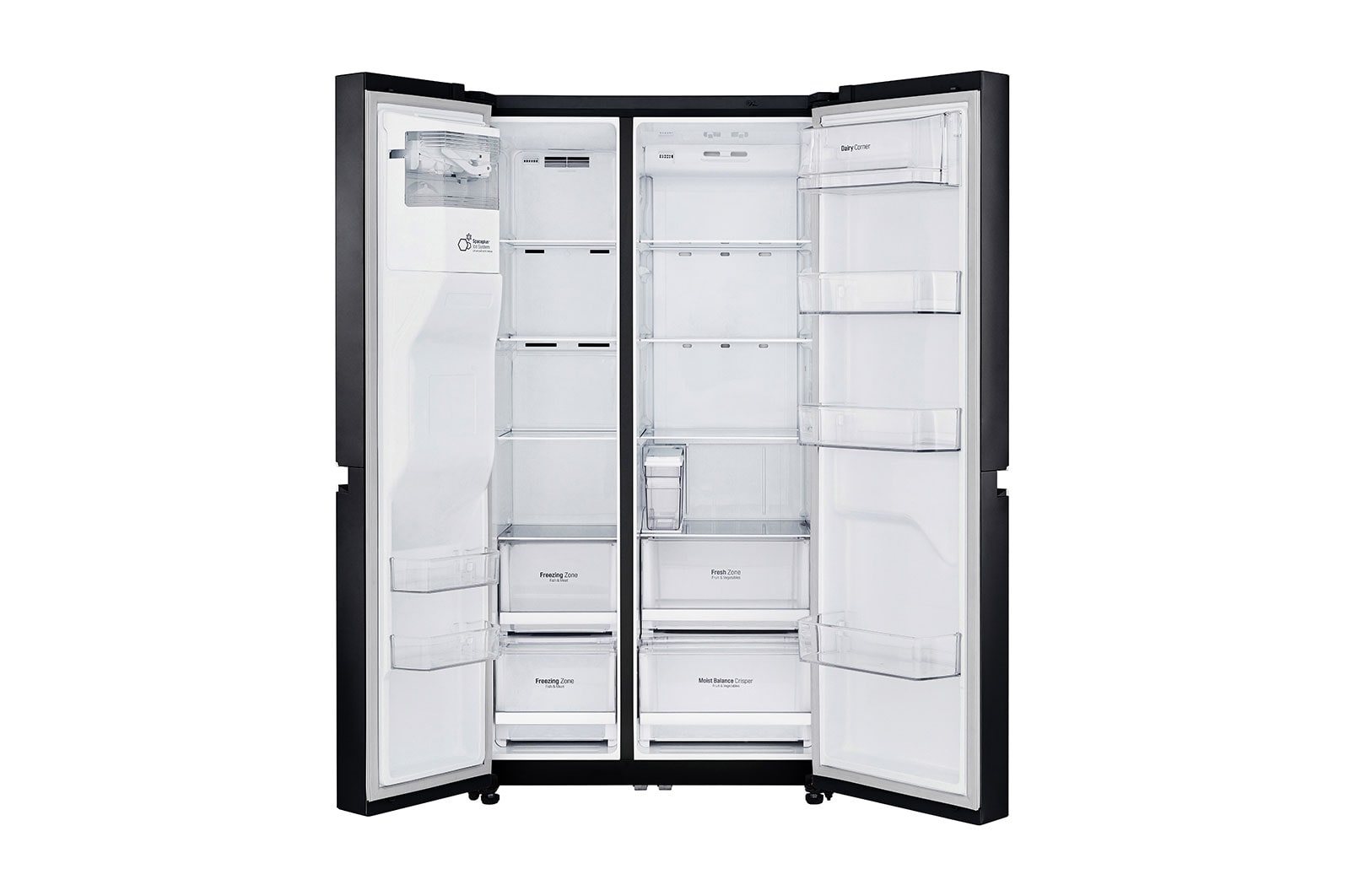 LG Inverter Linear Compressor™ GSL761MCXV American style Fridge Freezer, 601L,  Matte Black- F, GSL761MCXV