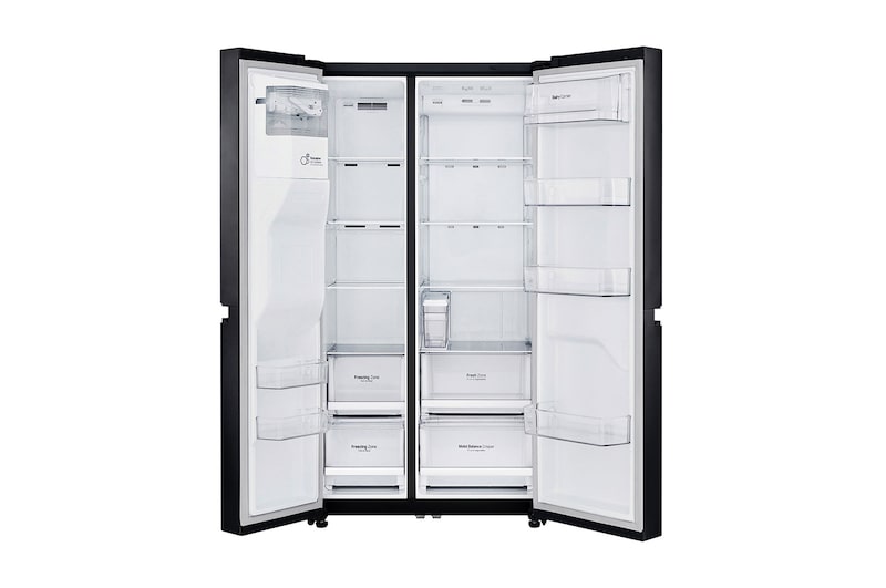 LG Inverter Linear Compressor™ GSL761MCXV American style Fridge Freezer, 601L,  Matte Black- F, GSL761MCXV