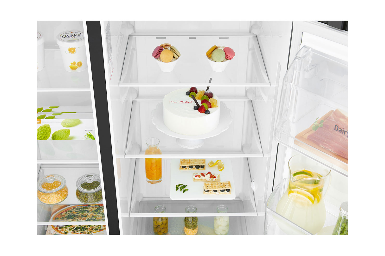 LG Inverter Linear Compressor™ GSL761MCXV American style Fridge Freezer, 601L,  Matte Black- F, GSL761MCXV