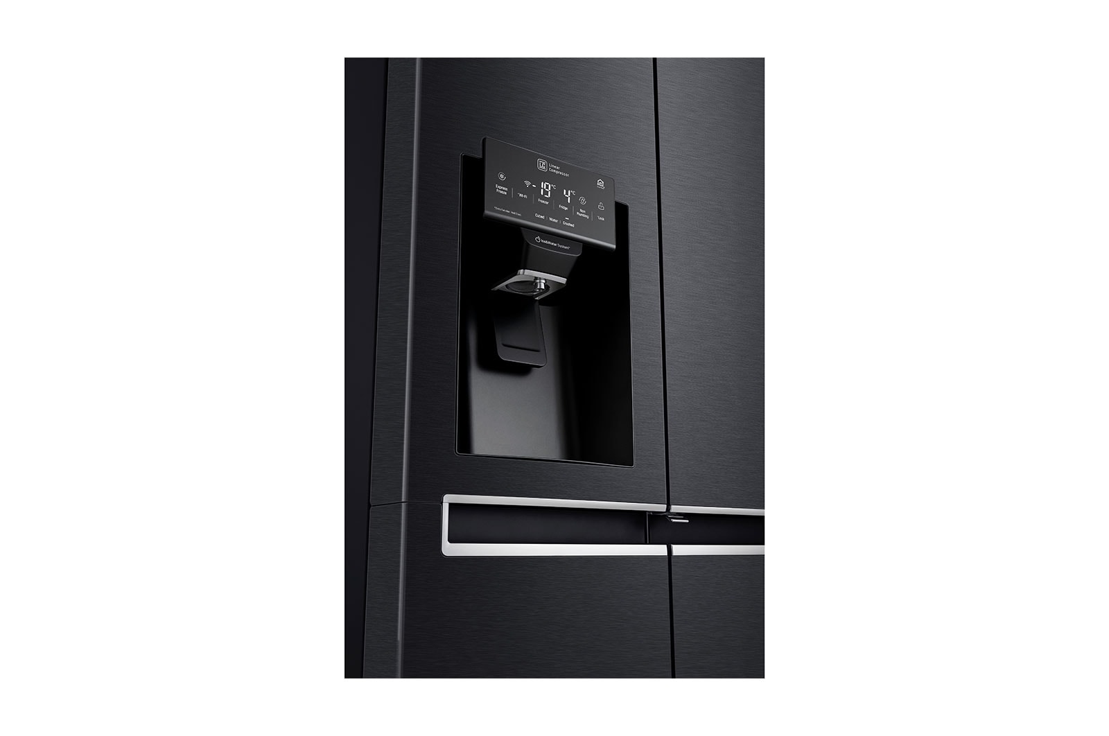 LG Inverter Linear Compressor™ GSL761MCXV American style Fridge Freezer, 601L,  Matte Black- F, GSL761MCXV