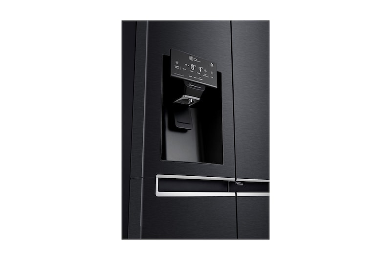 LG Inverter Linear Compressor™ GSL761MCXV American style Fridge Freezer, 601L,  Matte Black- F, GSL761MCXV