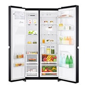 LG Inverter Linear Compressor™ GSL761MCXV American style Fridge Freezer, 601L,  Matte Black- F, GSL761MCXV