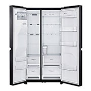 LG Inverter Linear Compressor™ GSL761MCXV American style Fridge Freezer, 601L,  Matte Black- F, GSL761MCXV