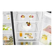 LG Inverter Linear Compressor™ GSL761MCXV American style Fridge Freezer, 601L,  Matte Black- F, GSL761MCXV