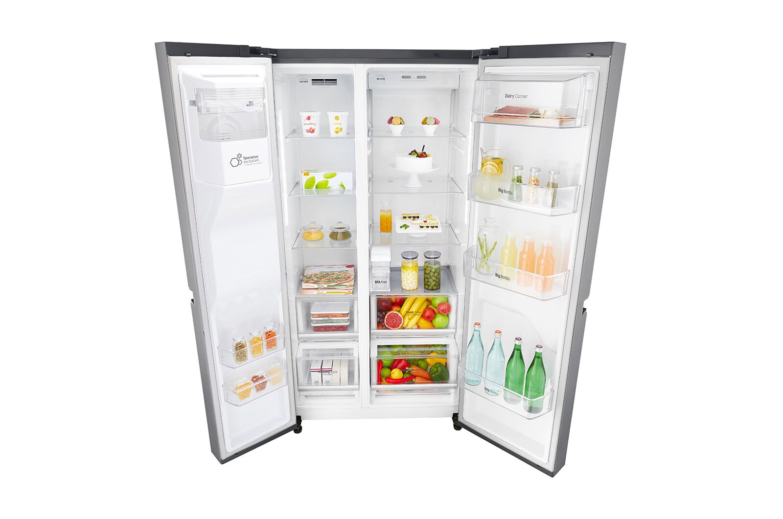 LG Large Capacity Refrigerator with Non Plumbed Water & Ice Dispense, GSL761PZUV