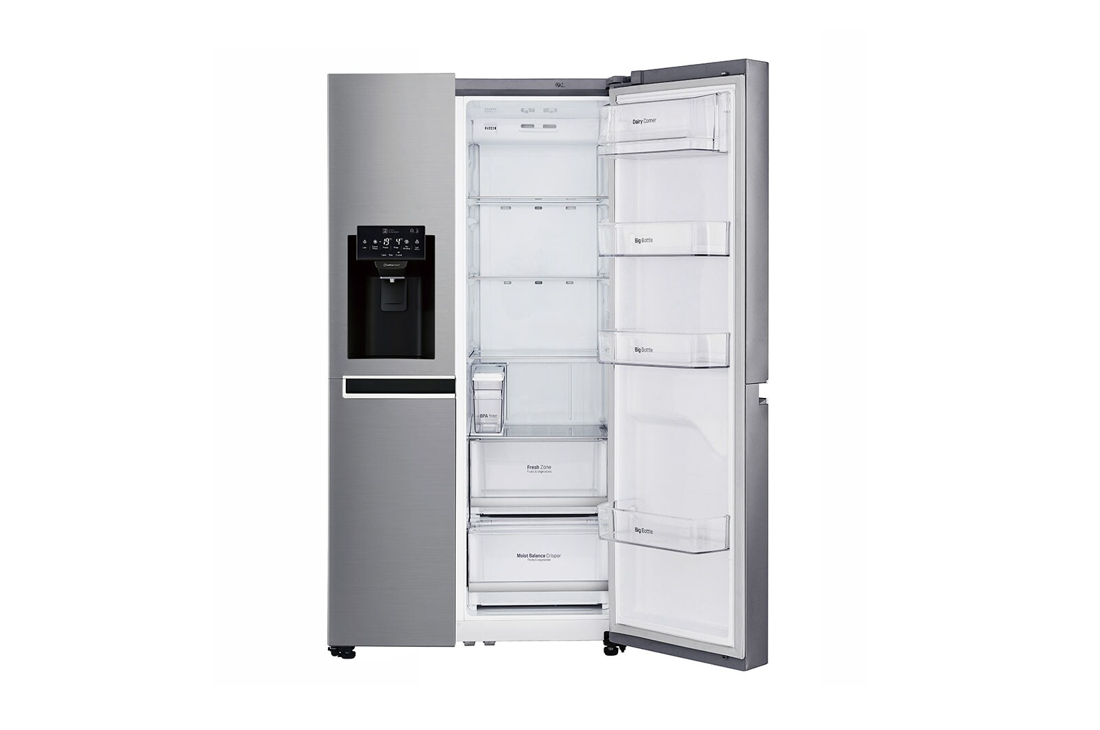 LG Large Capacity Refrigerator with Non Plumbed Water & Ice Dispense, GSL761PZUV