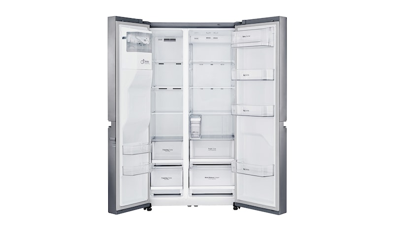 LG Inverter Linear Compressor™  GSL761PZXV American style Fridge Freezer, 625L,  Shiny Steel- F, GSL761PZXV