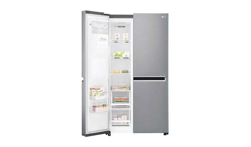 LG Inverter Linear Compressor™  GSL761PZXV American style Fridge Freezer, 625L,  Shiny Steel- F, GSL761PZXV