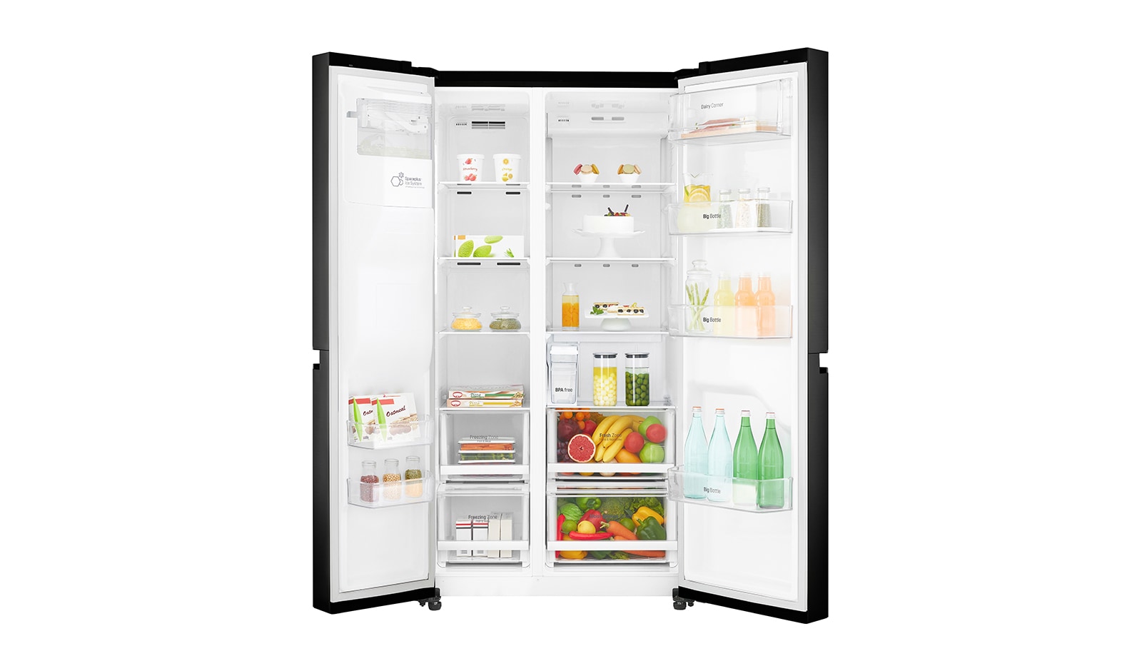 LG Smart Refrigerator with Large Capacity and Non Plumbed Water, GSL761WBXV