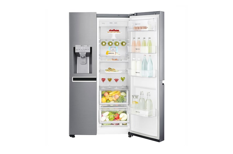 LG Inverter Linear Compressor™ GSL960PZBV American Style Fridge Freezer , 601L, Shiny Steel, GSL960PZBV