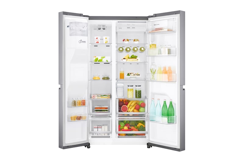 LG DoorCooling+™ GSL960PZJV American Style Fridge Freezer , 625L, Shiny Steel  - F, GSL960PZJV