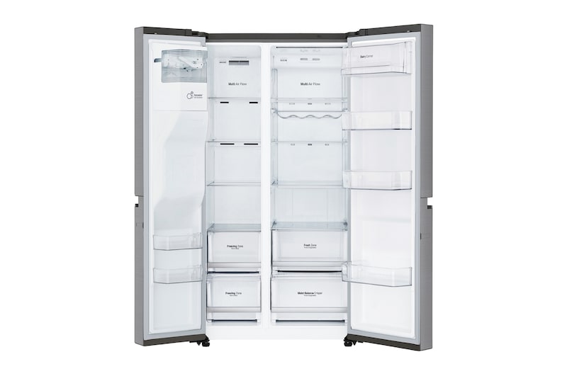 LG DoorCooling+™ GSL960PZJV American Style Fridge Freezer , 625L, Shiny Steel  - F, GSL960PZJV