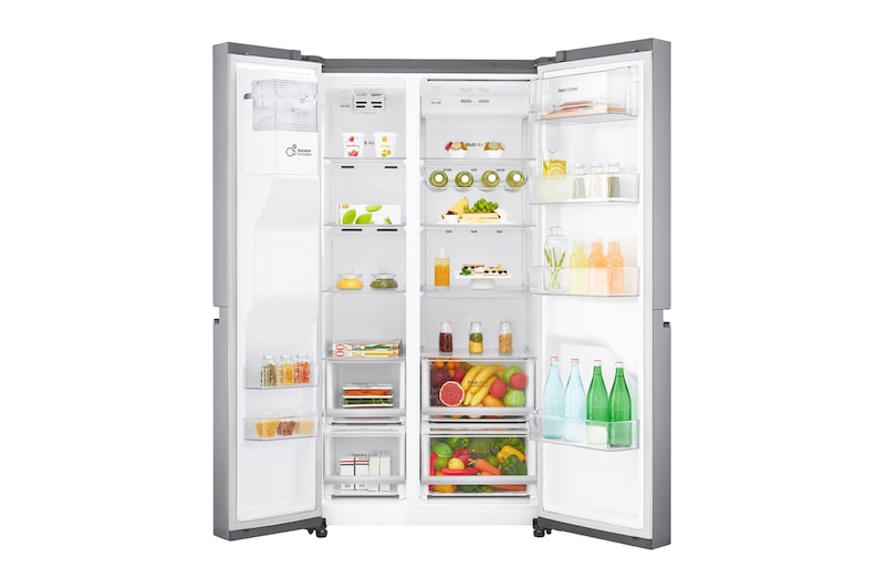 LG DoorCooling+™ GSL961PZJV American Style Fridge Freezer, 625L, Shiny Steel  - F, GSL961PZJV