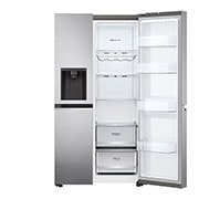 LG 635L American Style Fridge Freezer Shiny Steel Water & Ice Dispenser, GSLA80PZLF